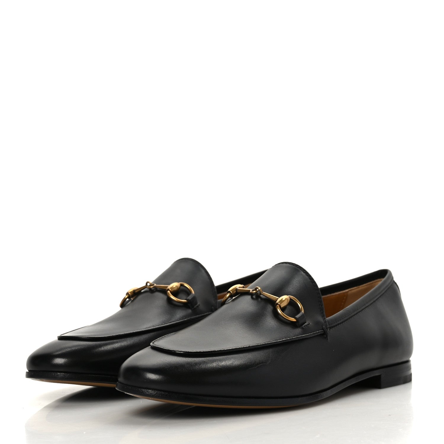 Gucci Calfskin Womens Jordaan Loafers 38 Black 3 of 8