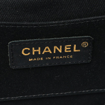 Chanel Caviar Quilted CC Clutch Pochette Black 6 of 10