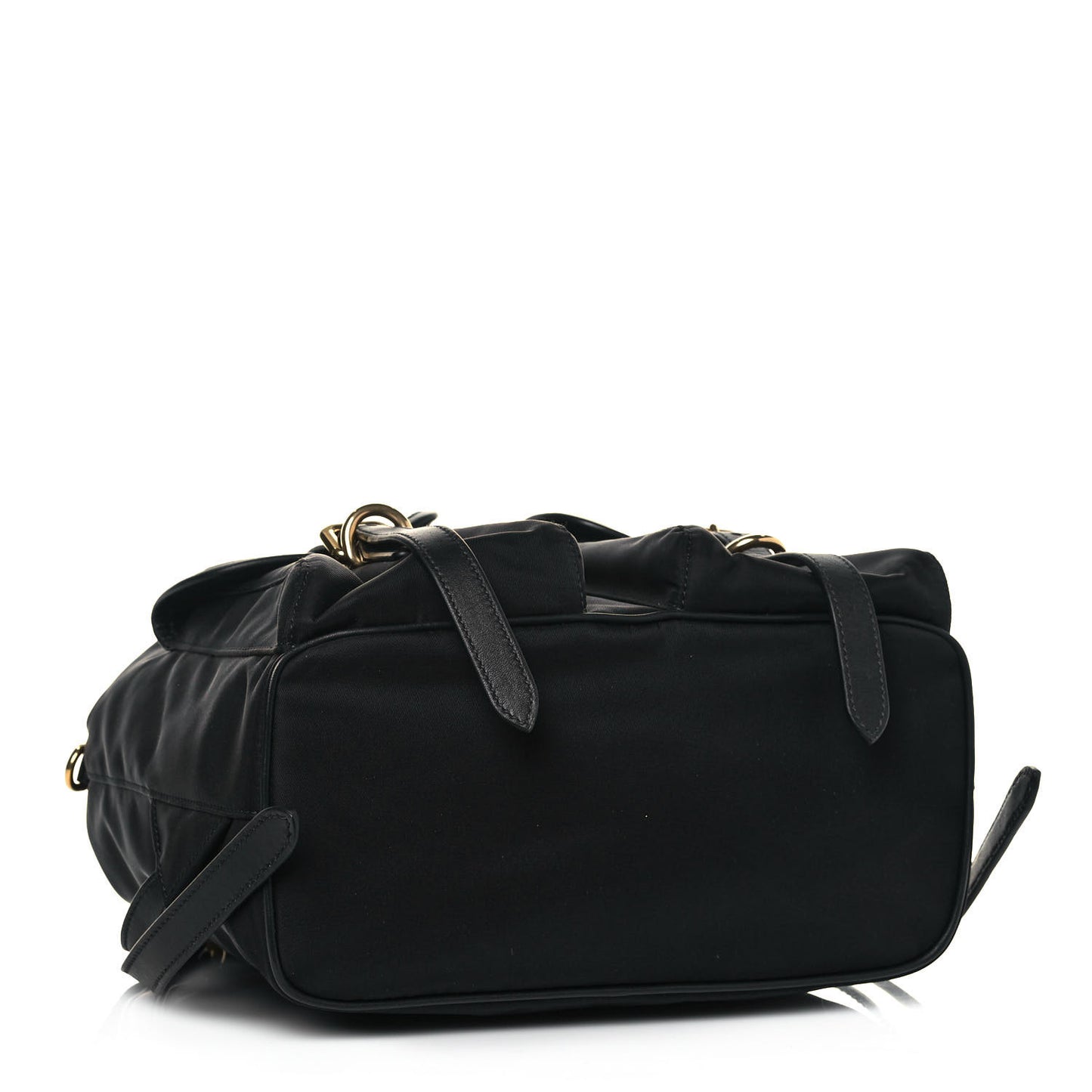 Tessuto Nylon Soft Calfskin Backpack Black