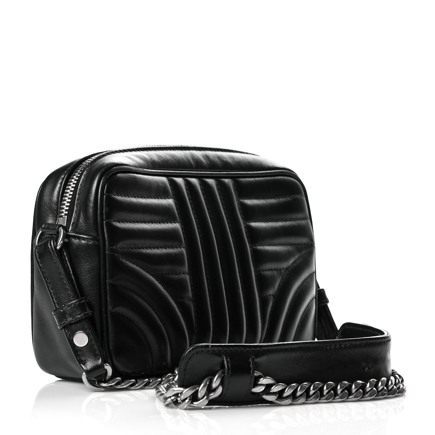 Prada Soft Calfskin Diagramme Camera Bag Black 3 of 17
