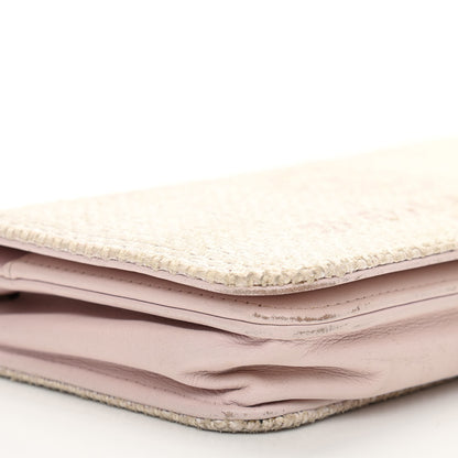 Chanel Canvas Deauville Wallet On Chain WOC Pink White 9 of 17