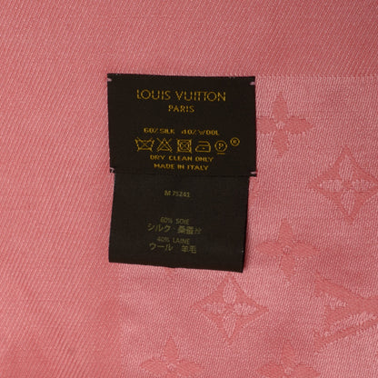 Louis Vuitton Silk Wool Monogram Shawl Corail 10 of 10