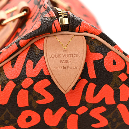 Louis Vuitton Monogram Graffiti Speedy 30 Orange 6 of 10