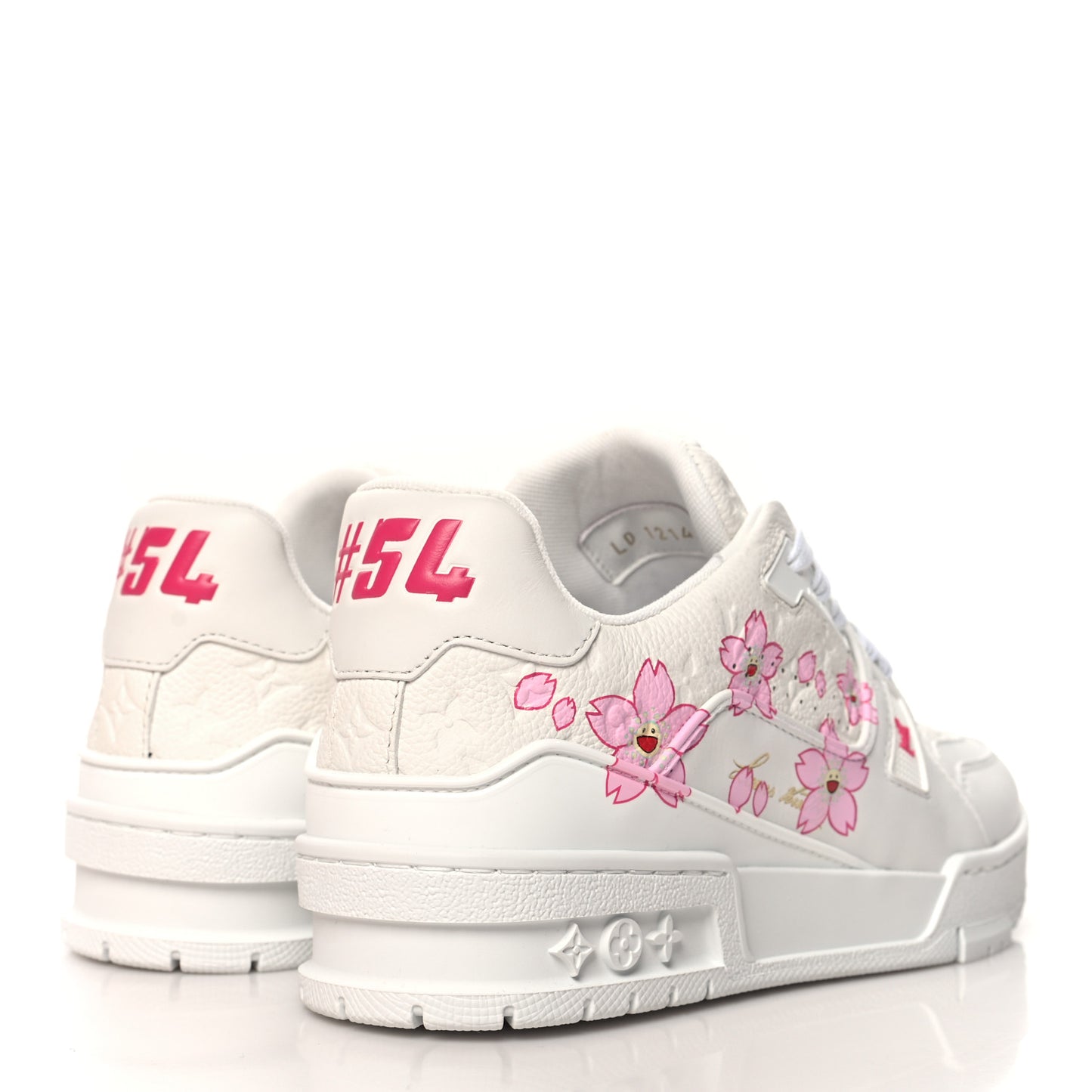 LV X TM Calfskin Womens LV Trainer Sneakers 36 White