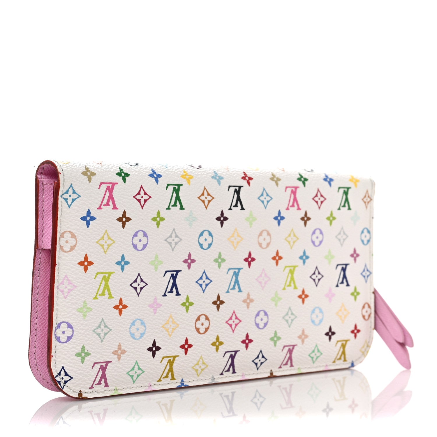 Louis Vuitton Monogram Multicolor Insolite Wallet White Litchi 3 of 9