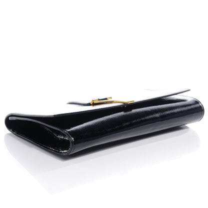 Saint Laurent Textured Patent Leather ChYc Clutch Black 4 of 7
