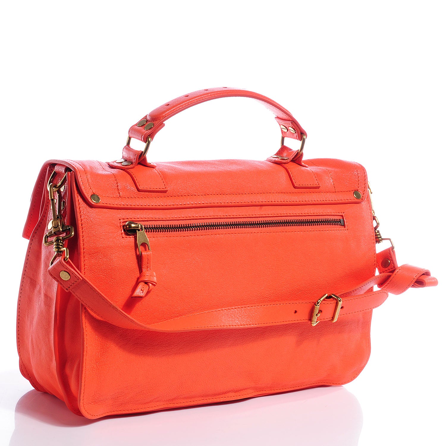 Proenza Schouler Lambskin PS1 Medium Satchel Grapefruit 3 of 10