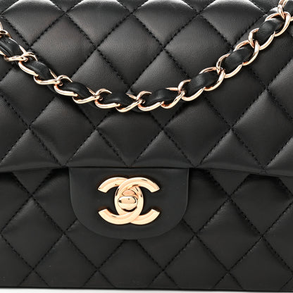 Chanel Lambskin Quilted Small Double Flap Black 8 of 11