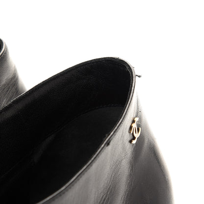 Chanel Lambskin Suede Cap Toe Short Ankle Boots 40 Black 10 of 11