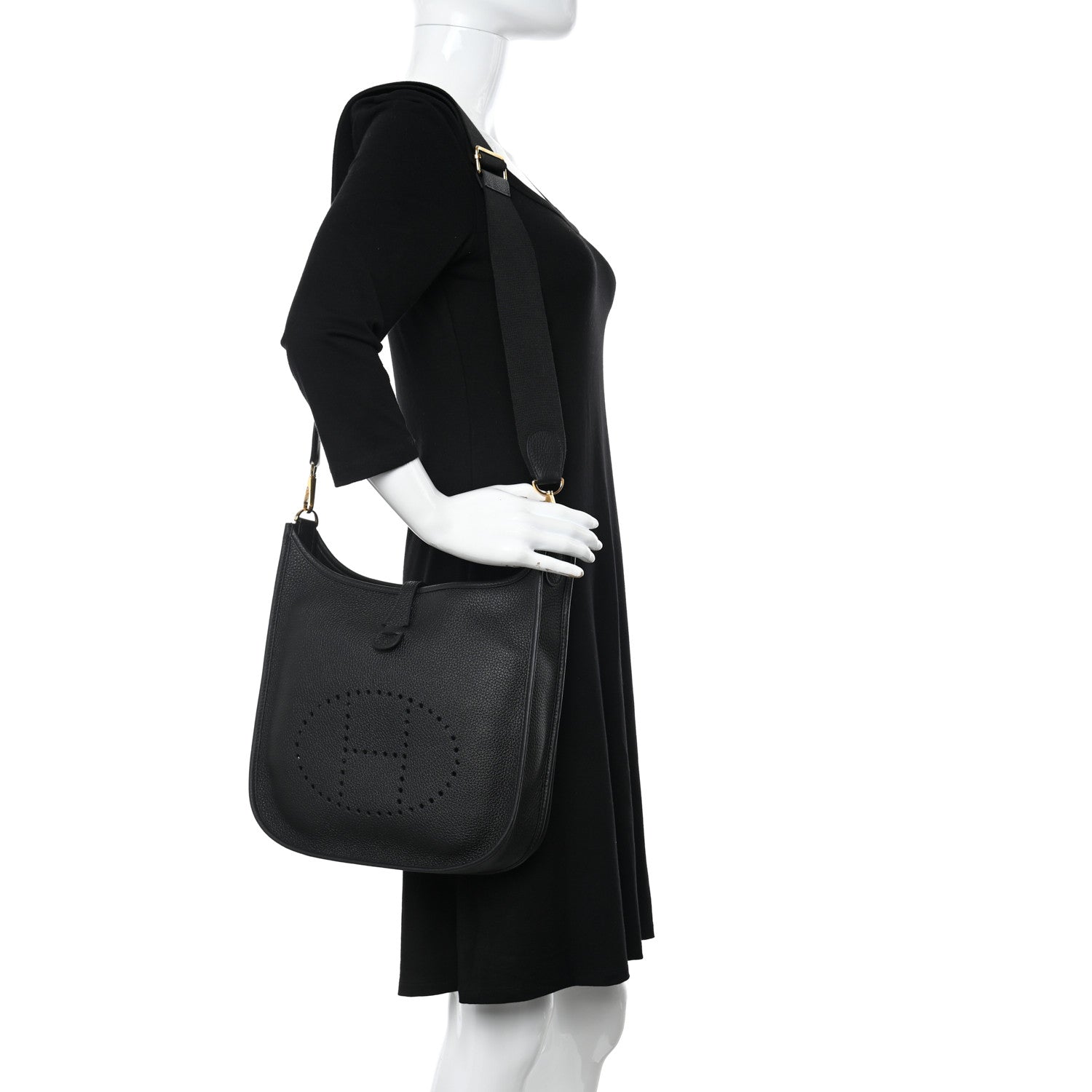 Hermes Taurillon Clemence Evelyne III PM Black 2 of 11