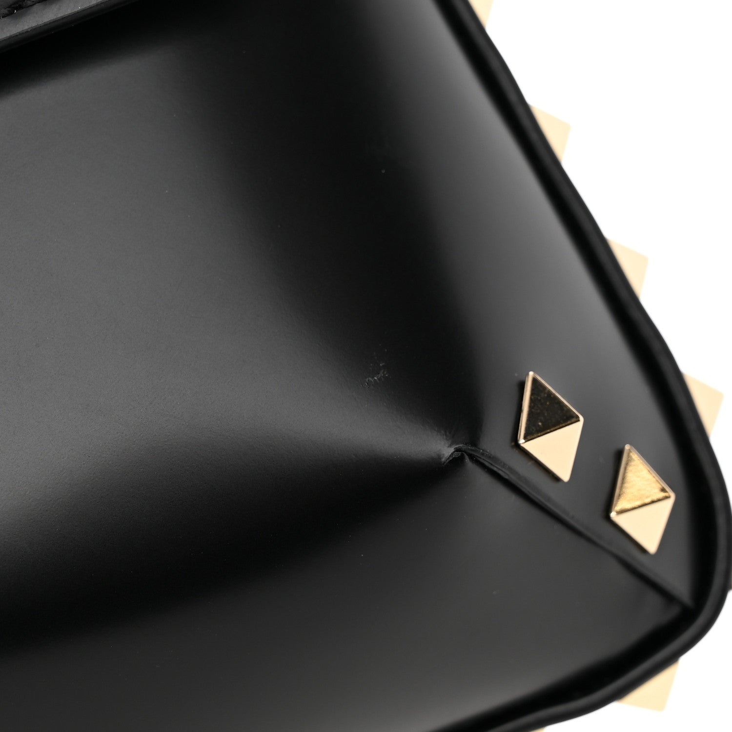 Valentino Garavani Brushed Calfskin Rockstud Flip Lock Chain Shoulder Bag Black 13 of 14