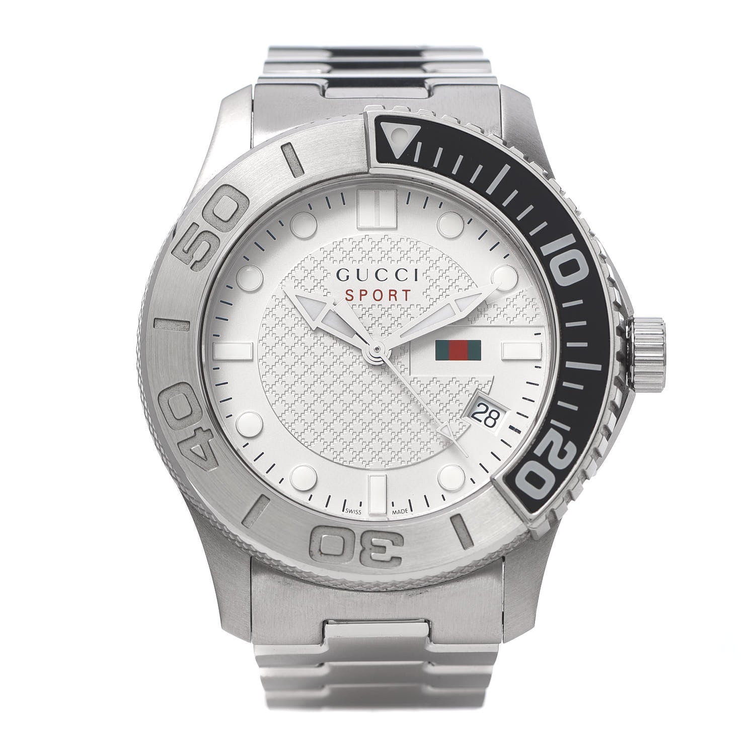 Gucci Stainless Steel 44mm G-Timeless Sport Quartz Watch White 1 of 8