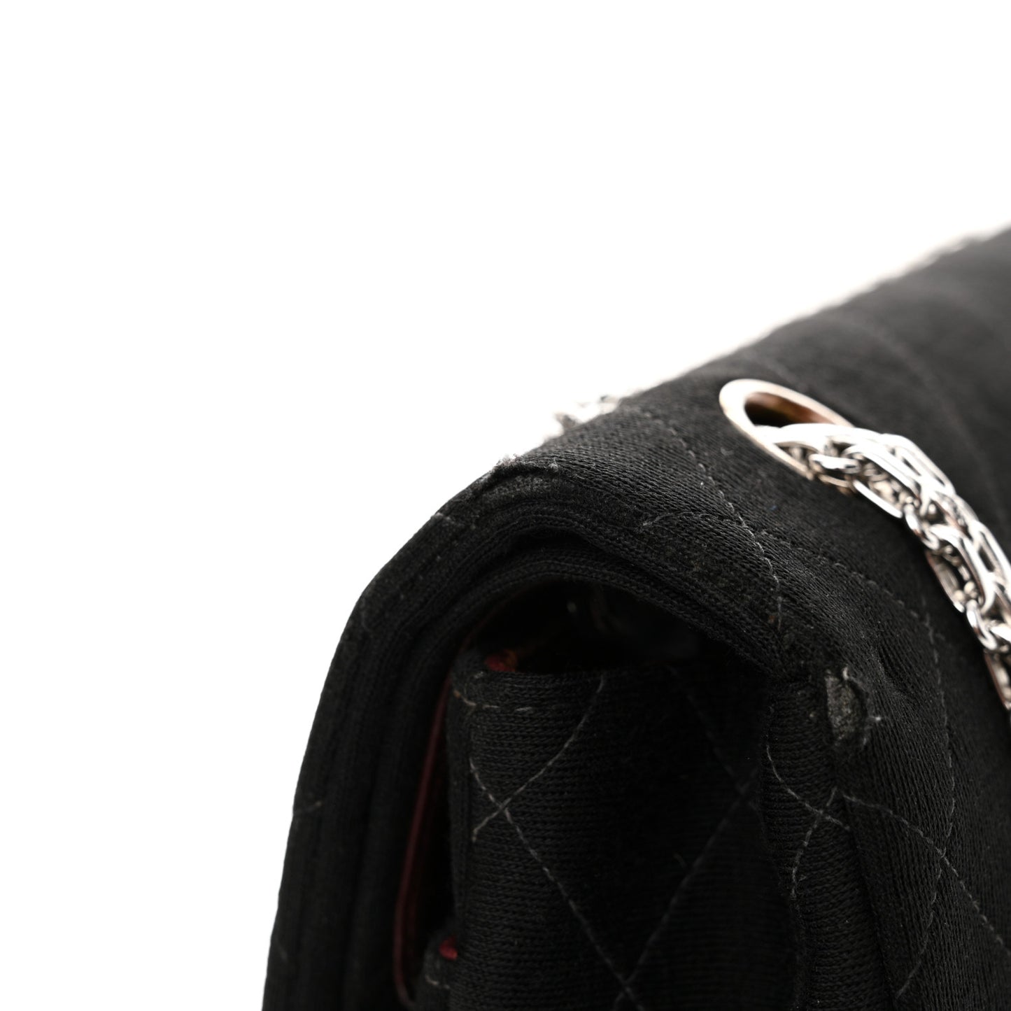 Jersey Quilted Medium Double Flap Black