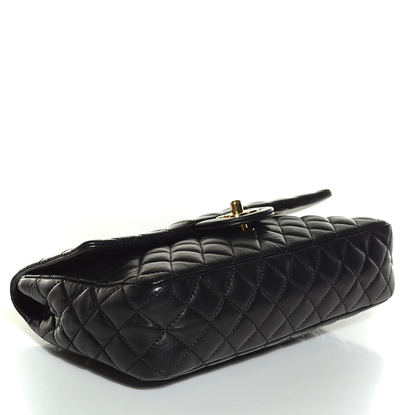 Lambskin Quilted Valentine Charms Medium Single Flap Black