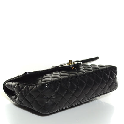 Chanel Lambskin Quilted Valentine Charms Medium Single Flap Black 4 of 8