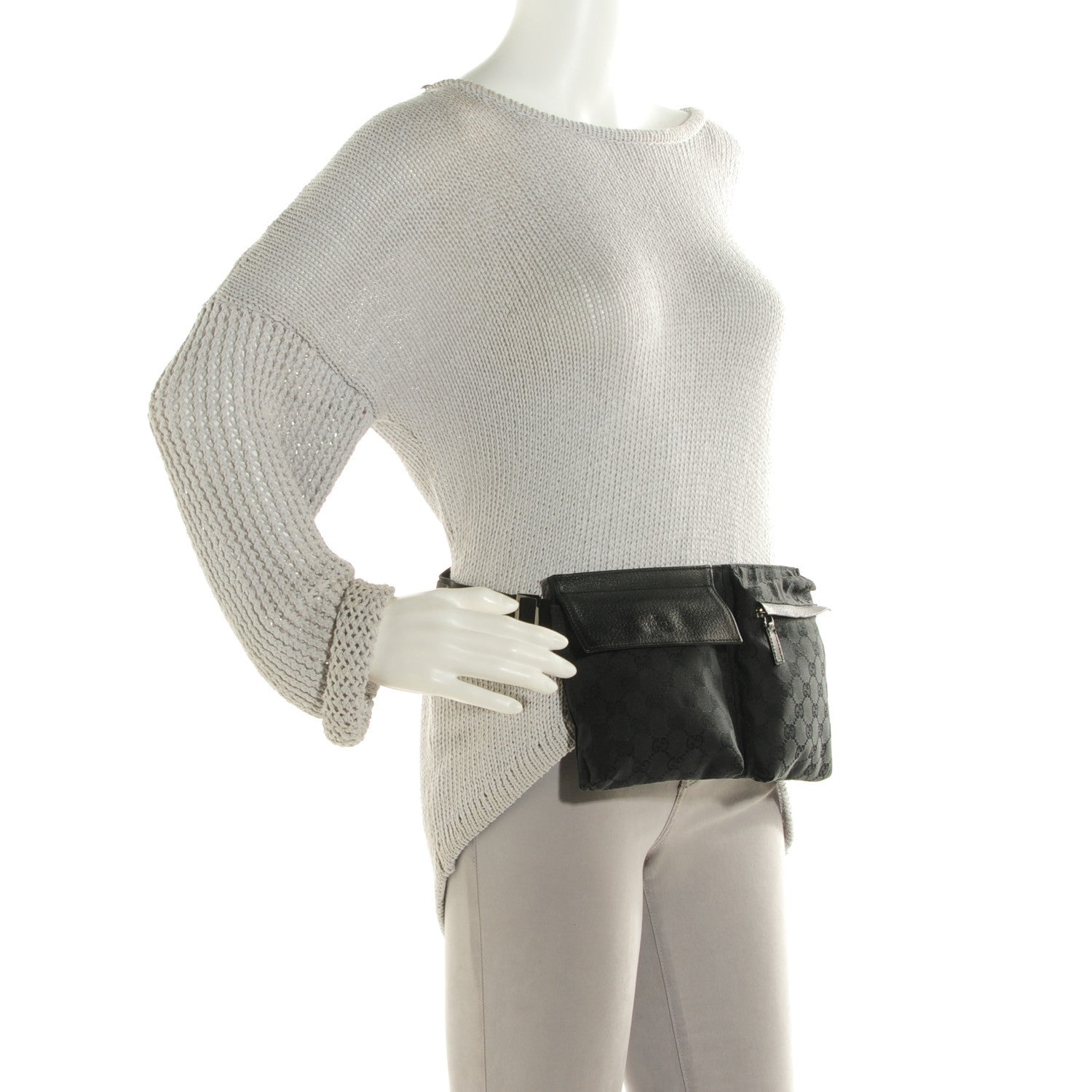 Gucci Monogram Belt Bag Black 2 of 9