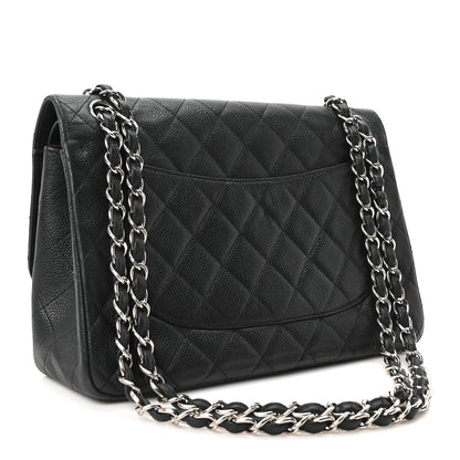 Chanel Caviar Quilted Jumbo Double Flap Black 3 of 10