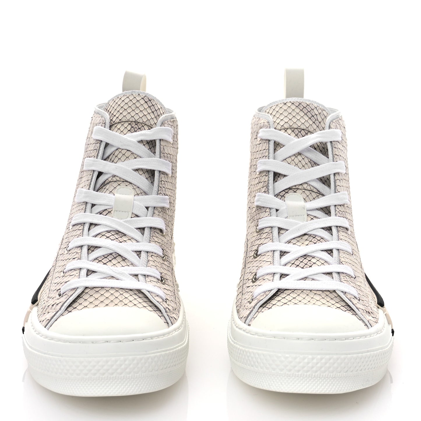 Snakeskin Mens B23 High Top Sneakers 43 Beige
