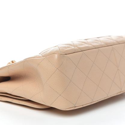 Chanel Caviar Quilted Jumbo Double Flap Beige Clair 8 of 11