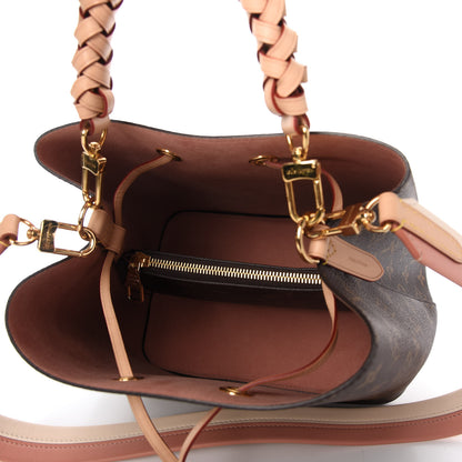 Louis Vuitton Monogram Braided Neonoe MM Peach Cream 5 of 10