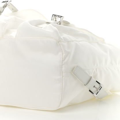 Prada Nylon Vela Saffiano Medium Backpack White 11 of 11