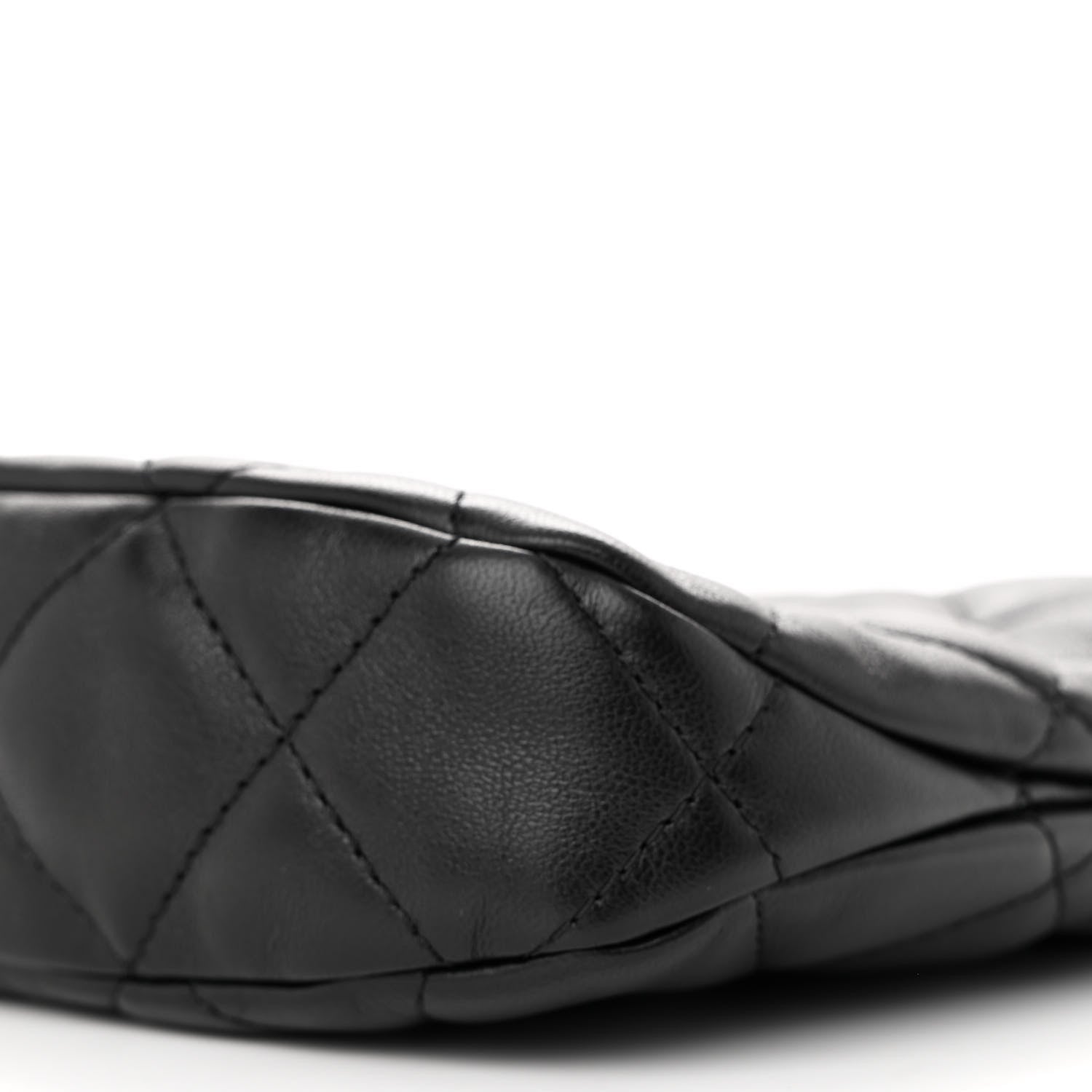 Chanel Lambskin Quilted CC Links Hobo Black 10 of 10