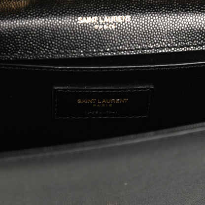 Saint Laurent Grain De Poudre Small Classic Monogram Kate Tassel Satchel Black 5 of 12