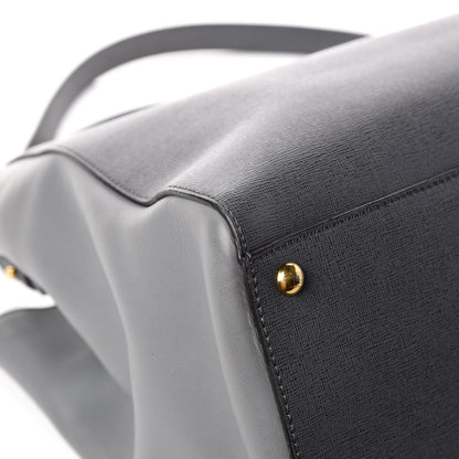 Fendi Vitello Elite Flamingo Regular 2Jours Tote Grigio Grigio Chiaro 15 of 19