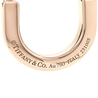 Tiffany 18K Rose Gold Pink Sapphire Small Lock Pendant Necklace 6 of 7