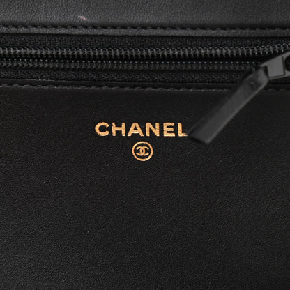 Chanel Lizard Lambskin Chain Around Boy Wallet on Chain WOC Black 6 of 12