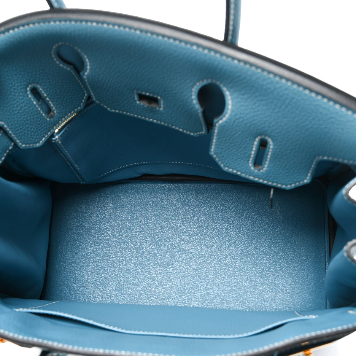 Hermes Togo BIRKIN 30 Blue Jean 5 of 11