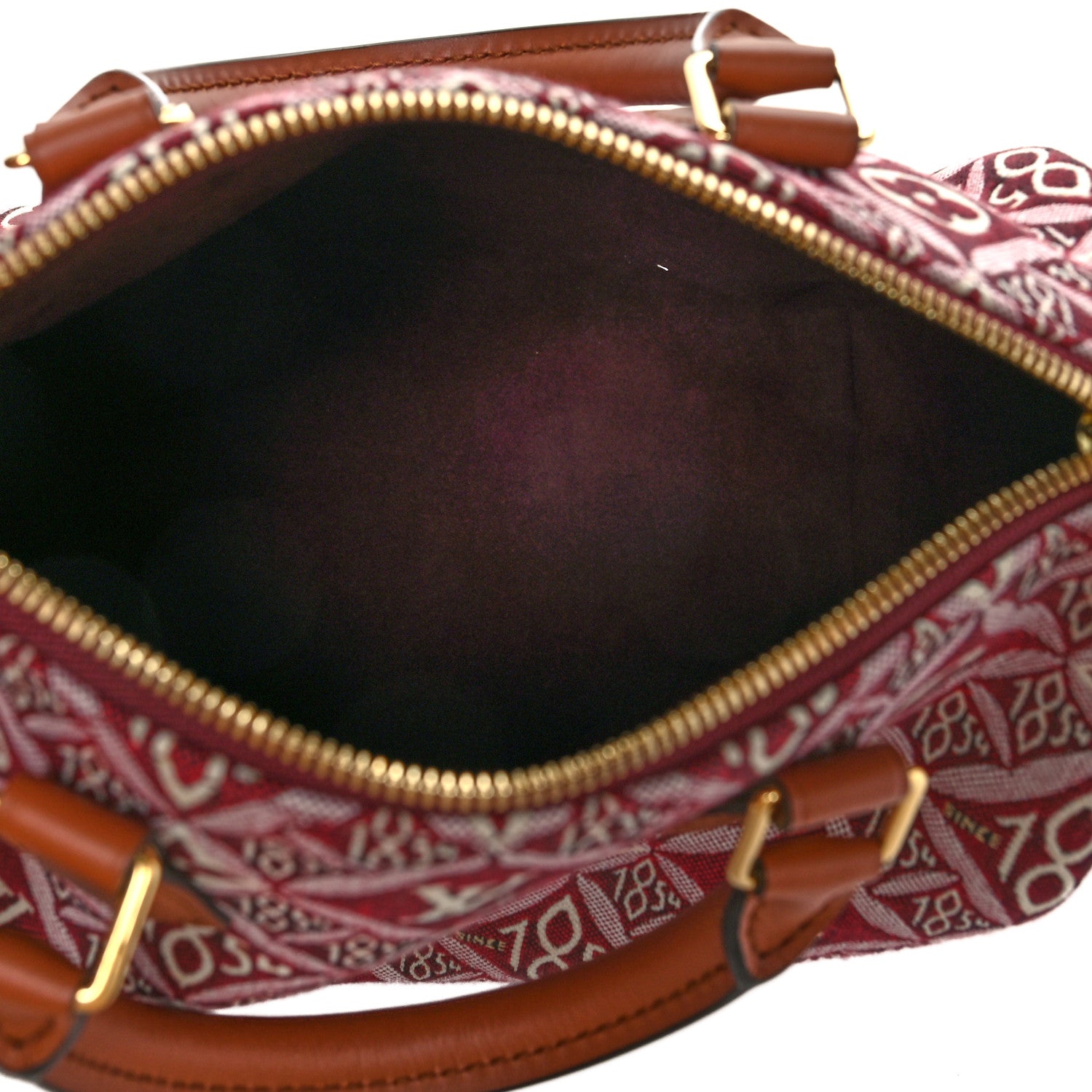 Louis Vuitton Jacquard Since 1854 Speedy Bandouliere 25 Bordeaux 4 of 11