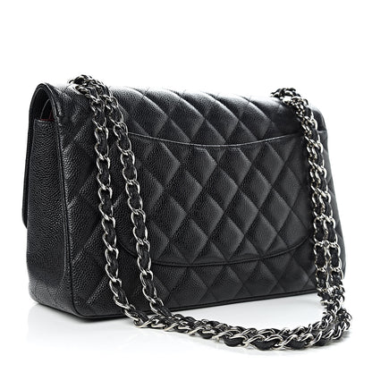 Chanel Caviar Quilted Jumbo Double Flap Black 3 of 11