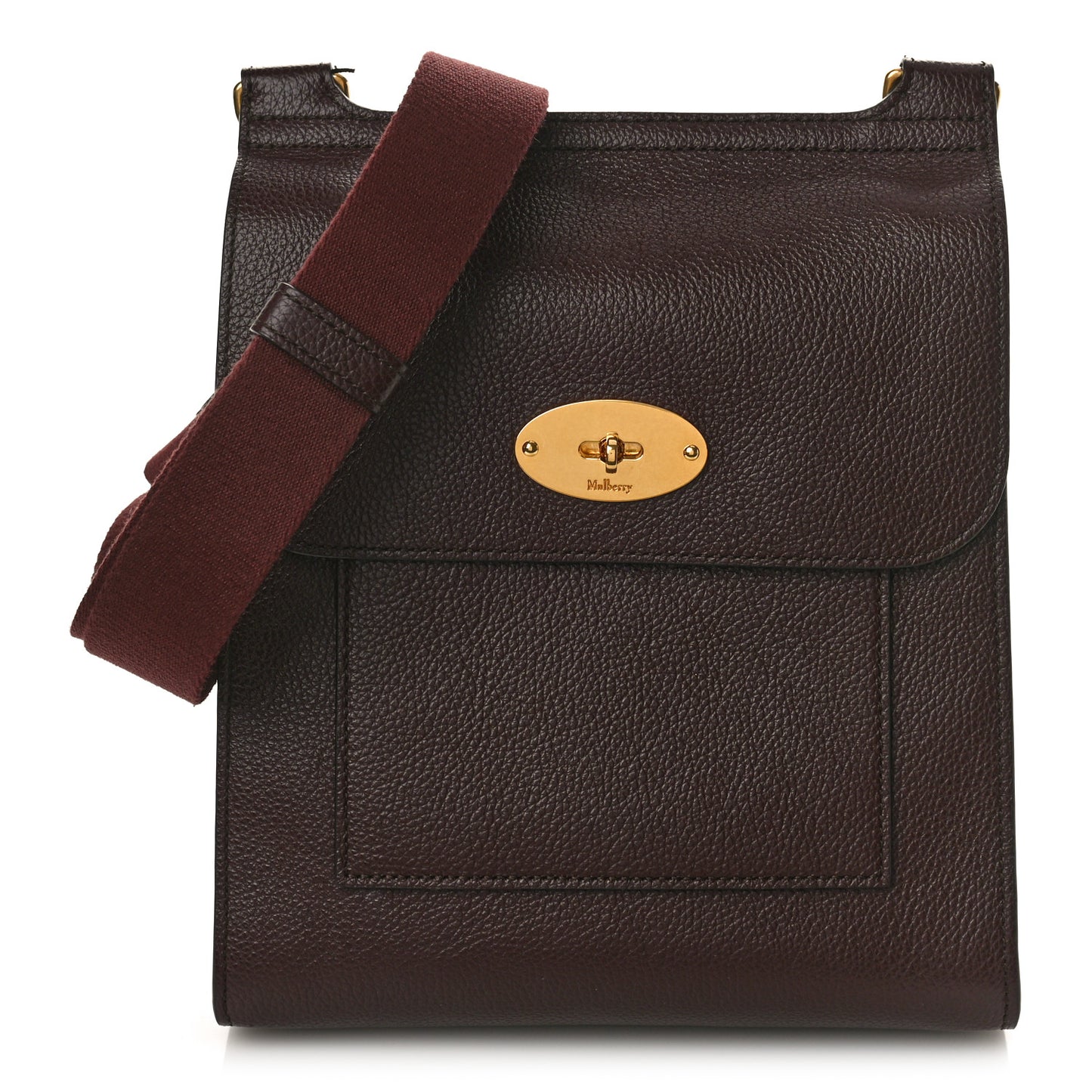 Natural Grain Calfskin New Antony Messenger Crossbody Oxblood