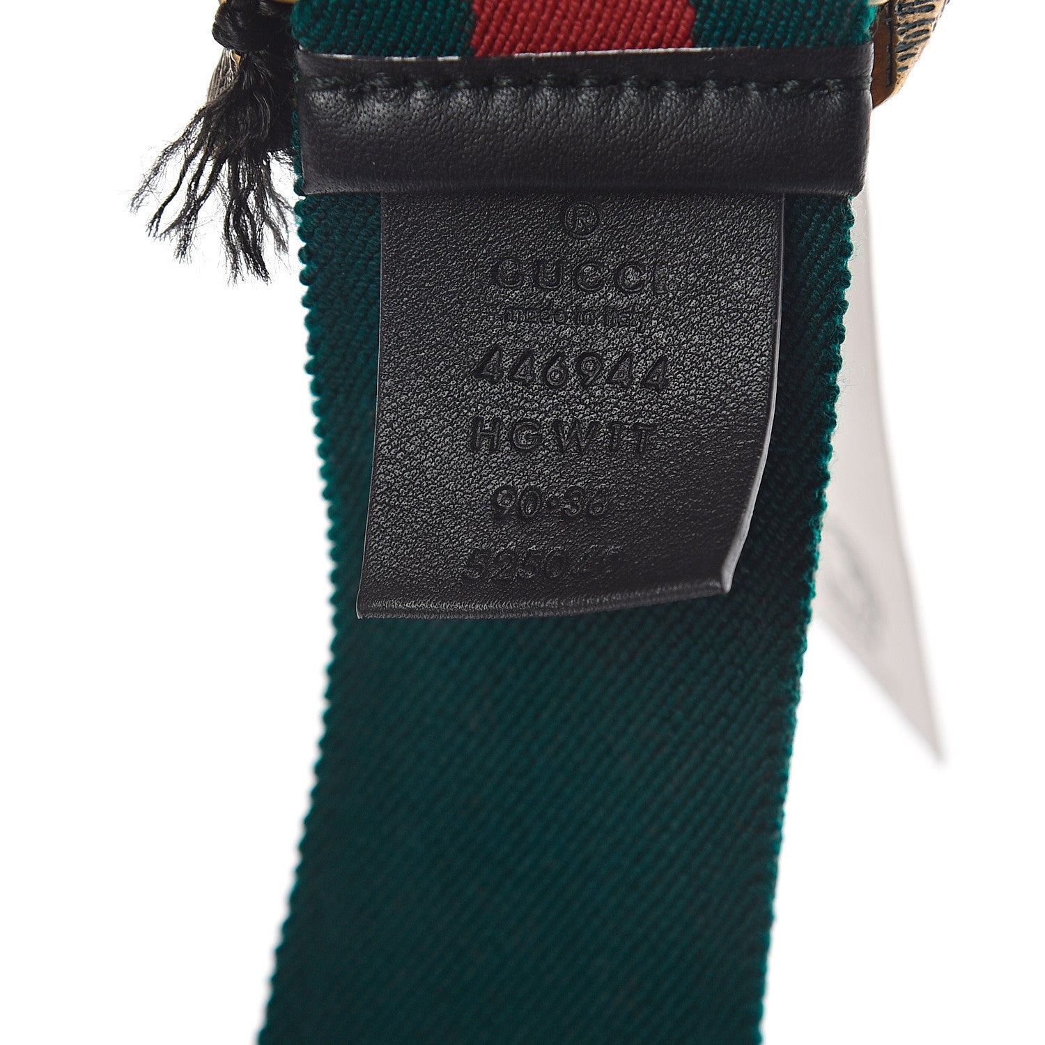 Gucci Web Feline Buckle Belt 90 36 Green Red 3 of 3