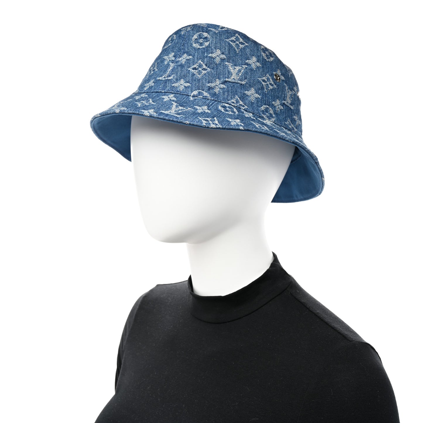Monogram Denim Transformable Bob Bucket Hat 58 Blue