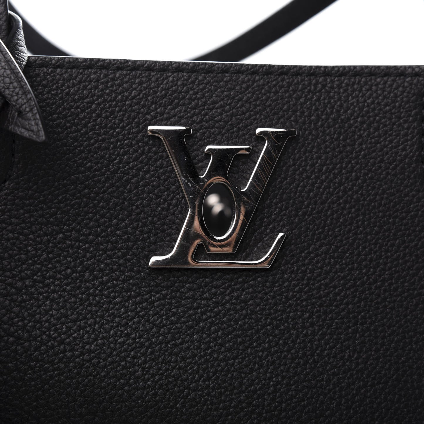 Calfskin Lockme Cabas Black