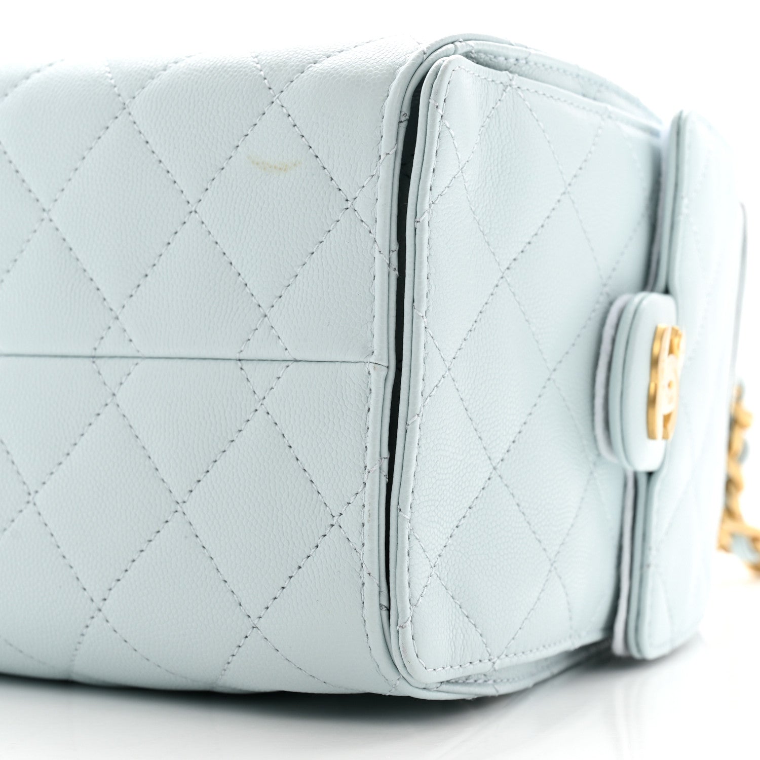 Chanel Caviar Quilted Small Chanel 25 Handbag Light Blue 10 of 13