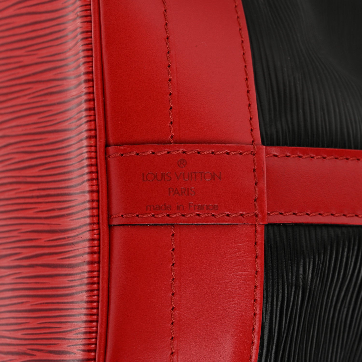 Louis Vuitton Epi Bi-Color Noe Castillan Red Black 8 of 12