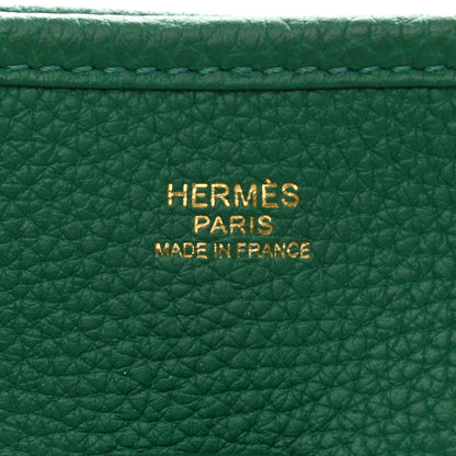 Hermes Taurillon Clemence Evelyne III PM Vert Vertigo 5 of 9