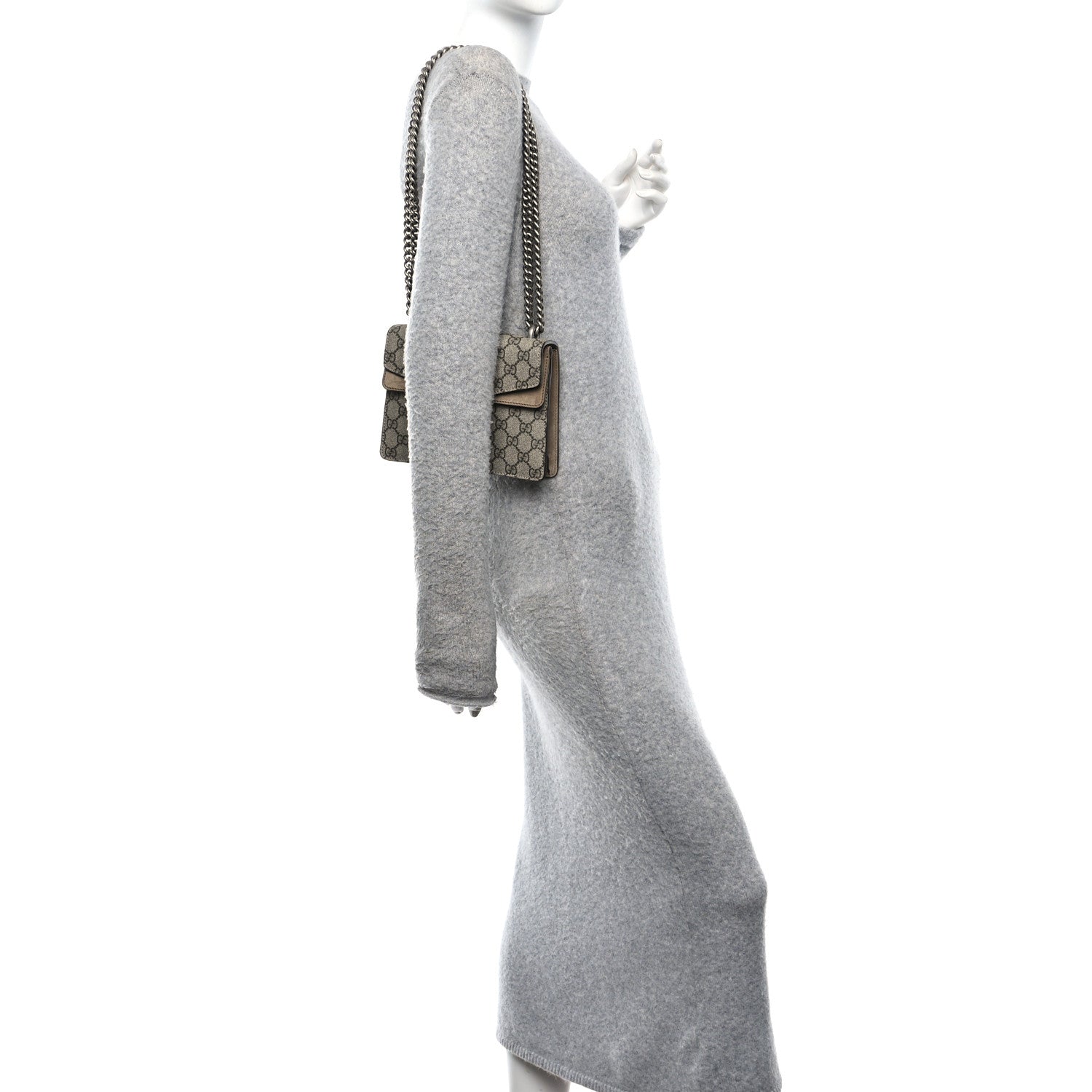 Gucci GG Supreme Monogram Mini Dionysus Shoulder Bag Taupe 2 of 11