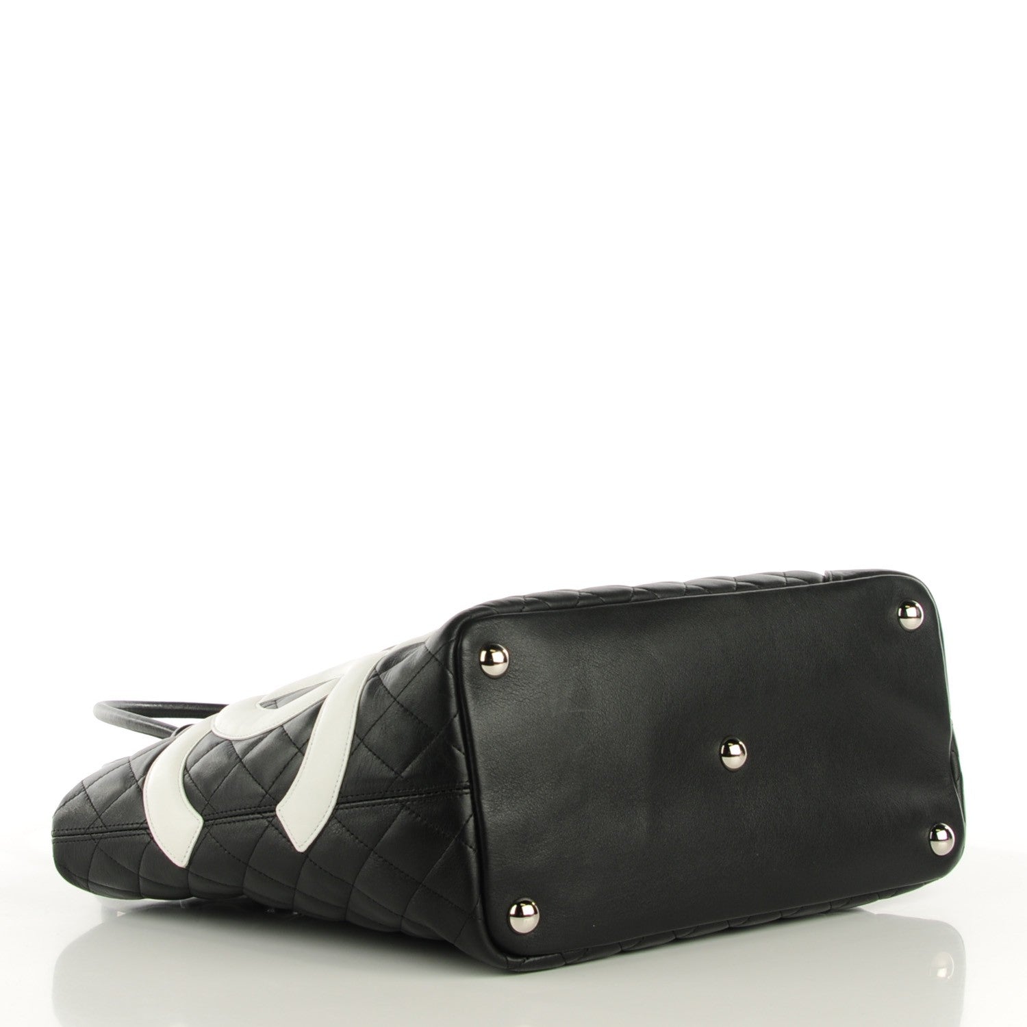Chanel Calfskin Quilted Large Cambon Tote Black White 4 of 7