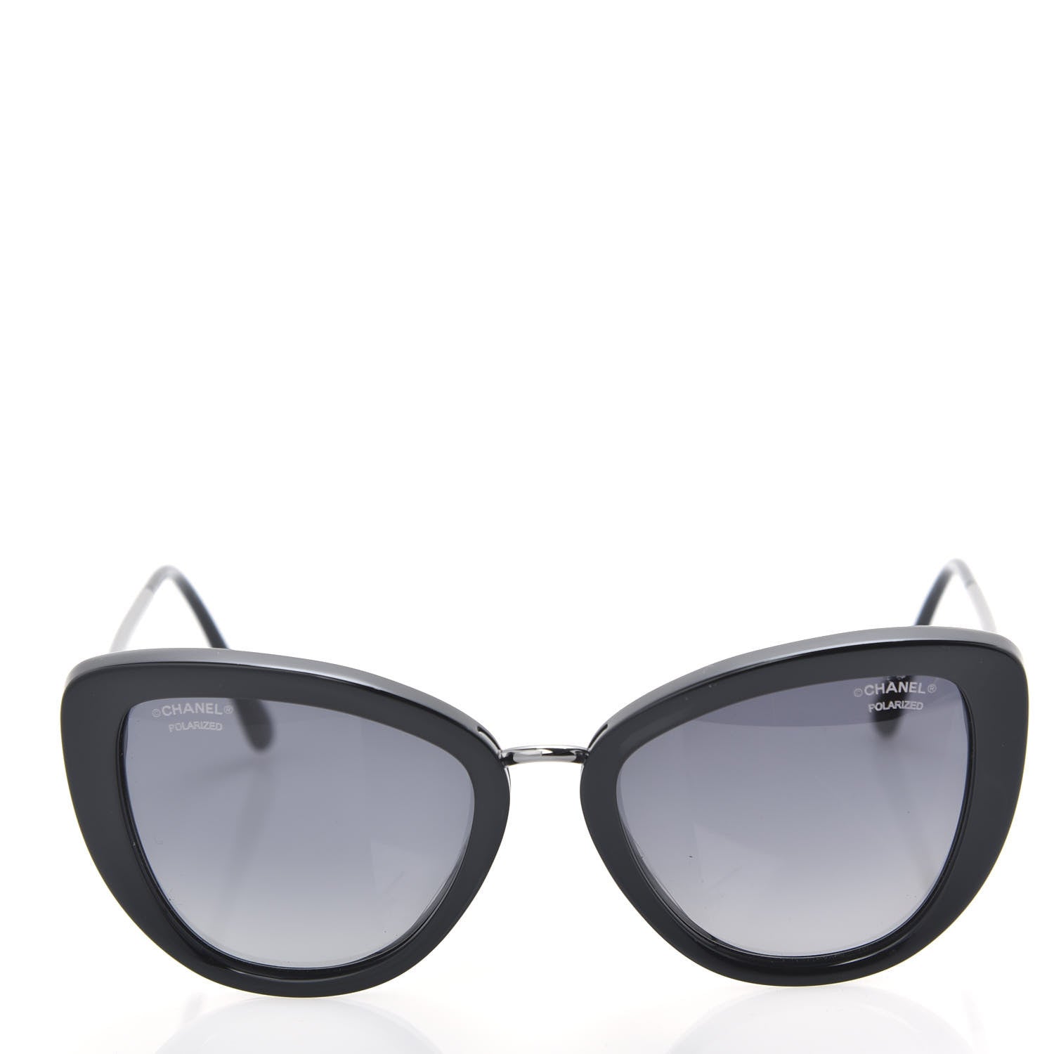 Chanel Polarized Cat Eye Sunglasses 5399-A Black 3 of 8