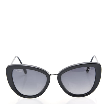 Chanel Polarized Cat Eye Sunglasses 5399-A Black 3 of 8