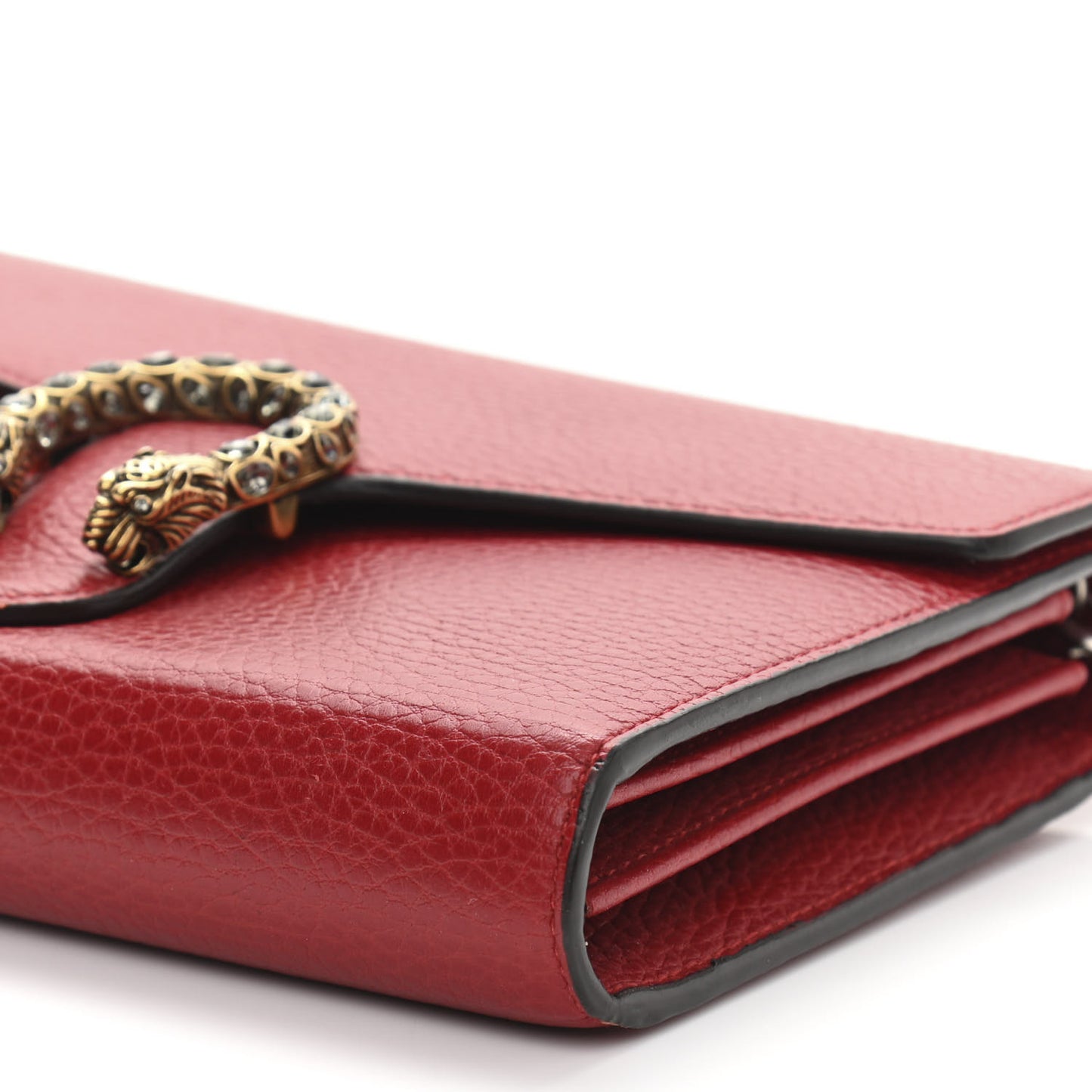 Calfskin Mini Dionysus Chain Wallet Hibiscus Red