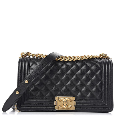 Chanel Caviar Quilted Medium Boy Flap Black 1 of 12