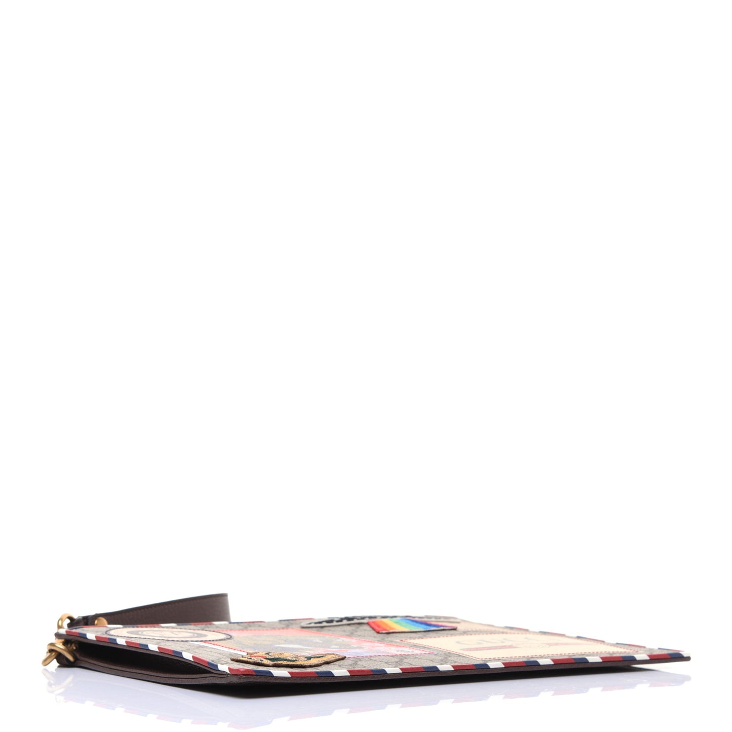 GG Supreme Monogram Courrier Documents Holder Beige New Acero