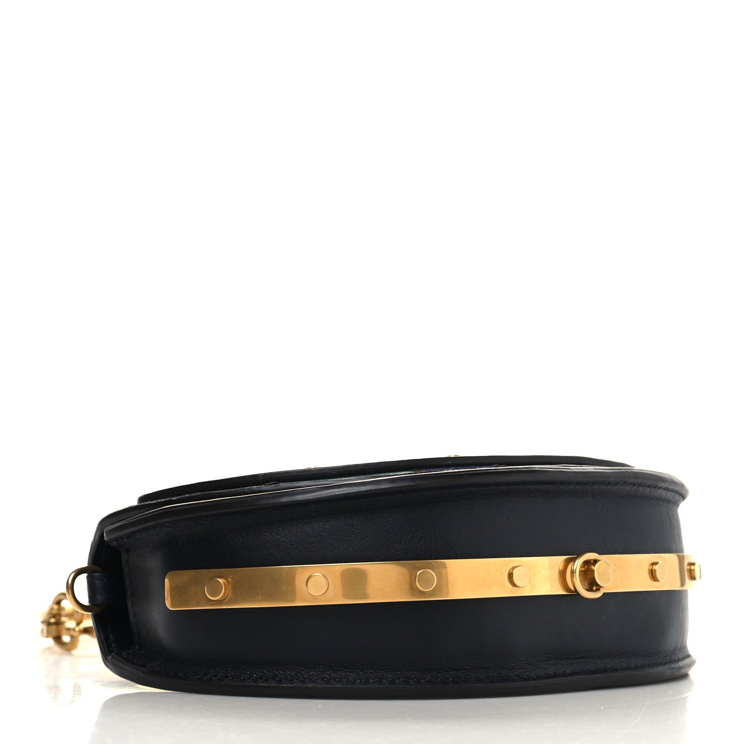 Chloe Calfskin Suede Patchwork Small Nile Bracelet Minaudiere Bag Dark Blue 4 of 10
