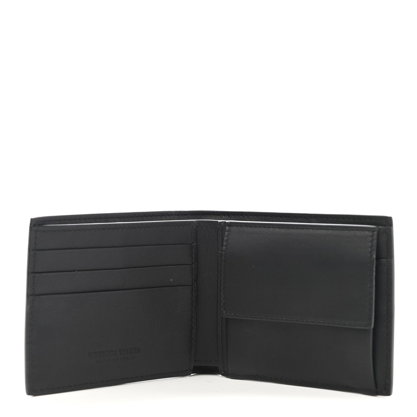 Nappa Maxi Intrecciato Card Holder Wallet Black