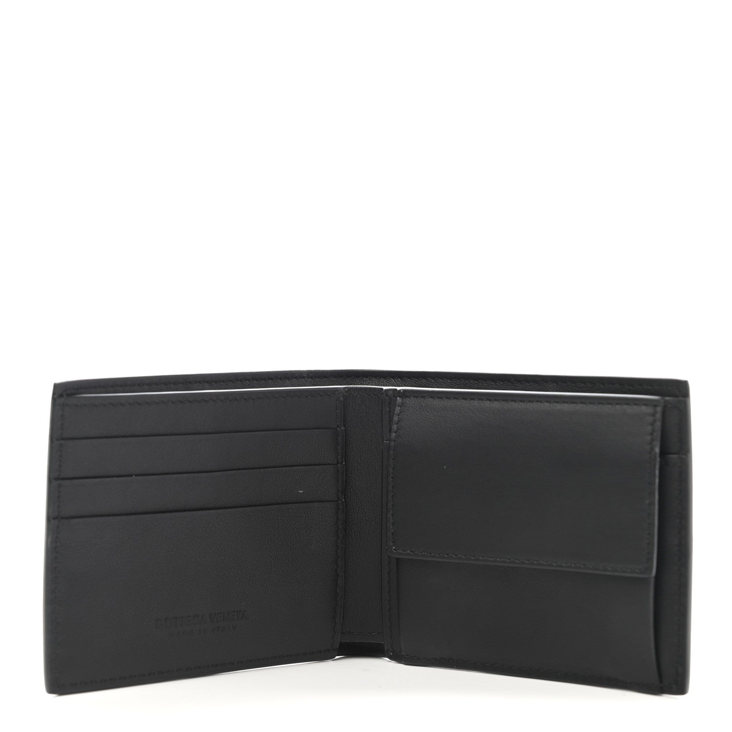 Bottega Veneta Nappa Maxi Intrecciato Card Holder Wallet Black 5 of 7